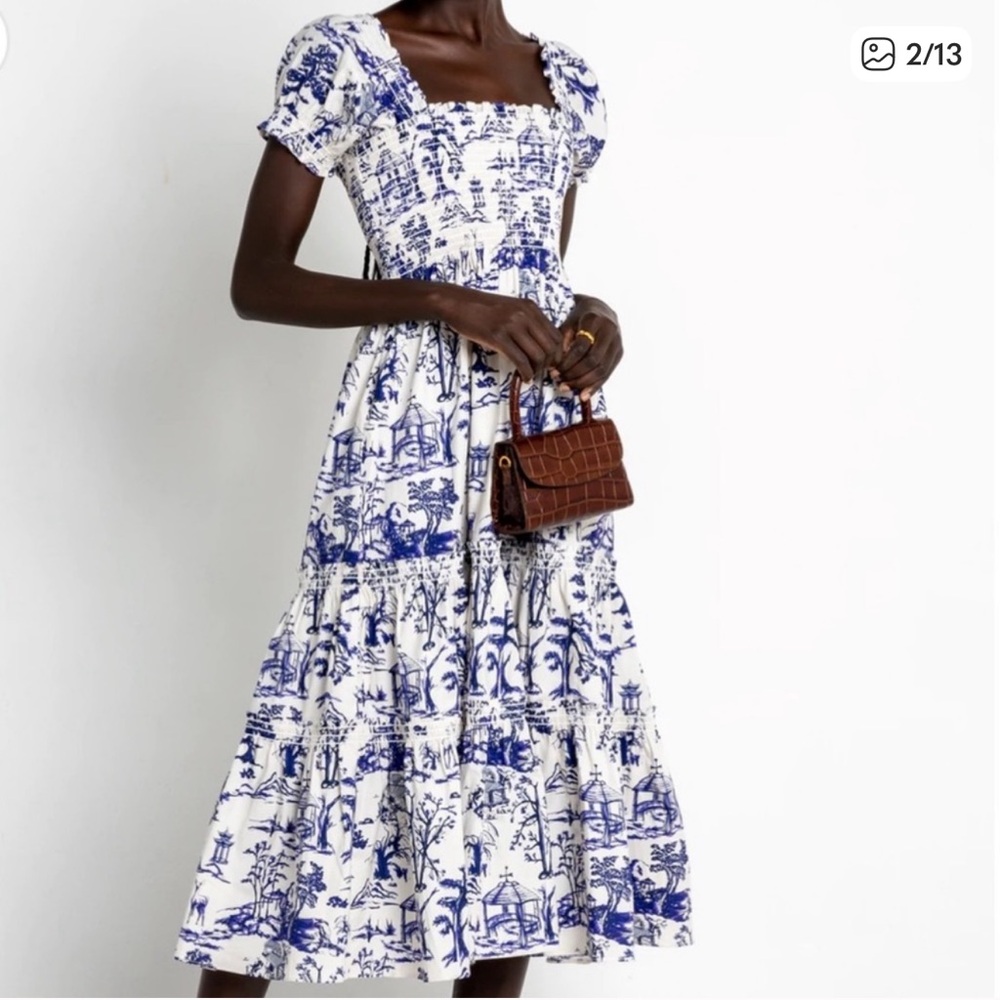 Anthropologie Style NWOT Daphne Toile Midi Dress